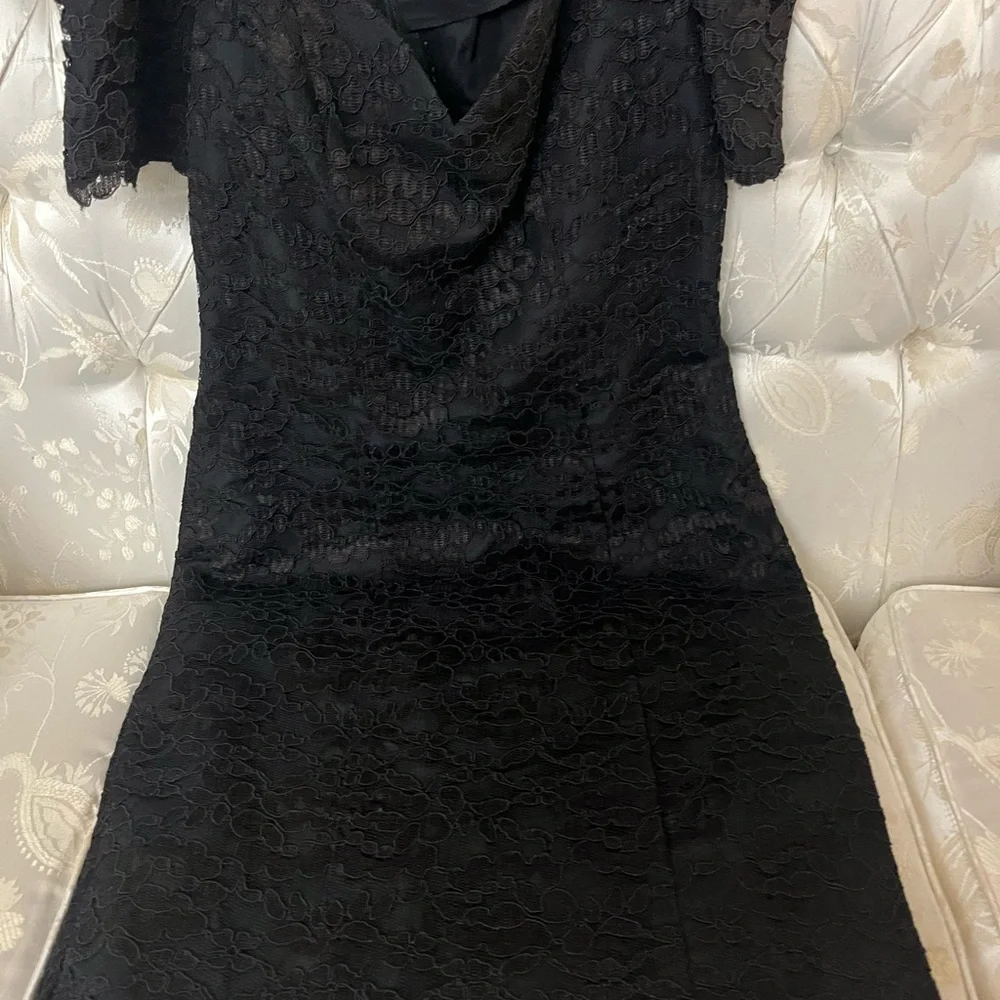 Off Shoulder black lace dress. - Picture 6 of 9